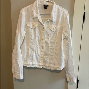 Women's White Button Down Shirt 100% linen